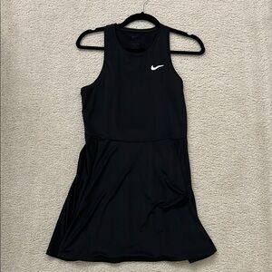 Nike Black Athletic Mini Dress with Sleeveless Halter Neckline